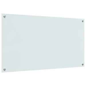 Πλάτη κουζίνας 2 pcs Λευκό 110 x 60 cm σκληρυμένο γυαλί - Pakobazaar
