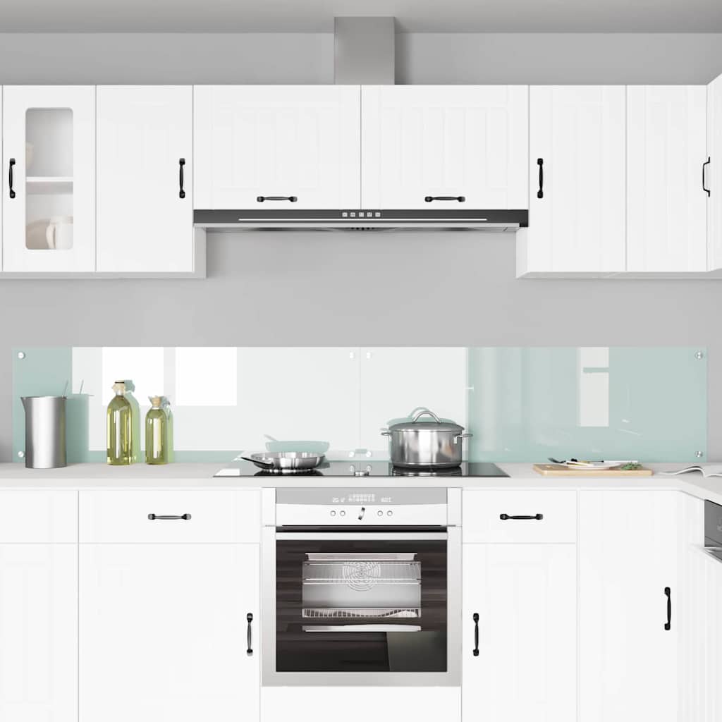 Πίσω Πάνελ Κουζίνας 2 pcs Λευκό 120 x 40 cm σκληρυμένο γυαλί