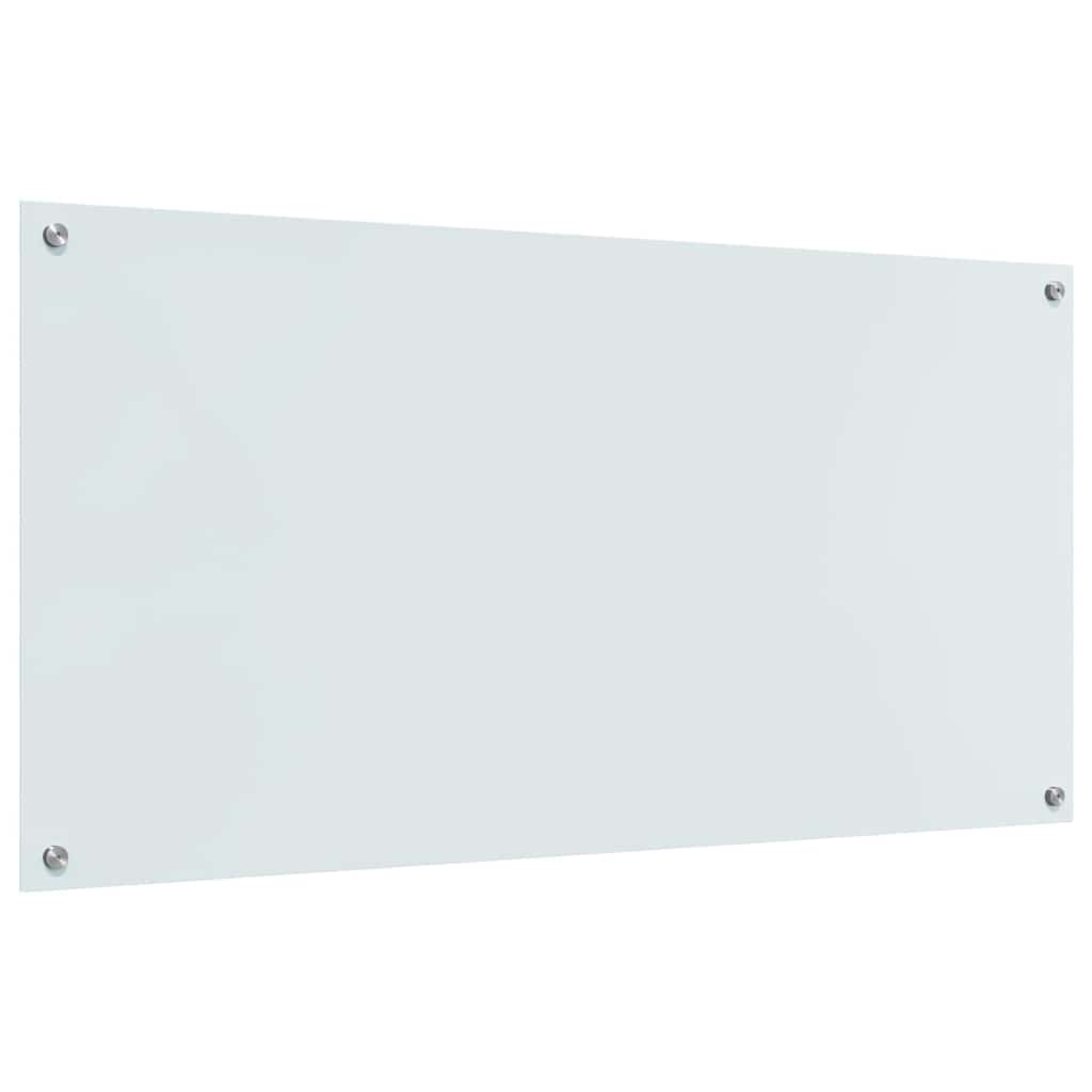 Πλάτη κουζίνας 2 pcs Λευκό 120 x 60 cm σκληρυμένο γυαλί - Pakobazaar