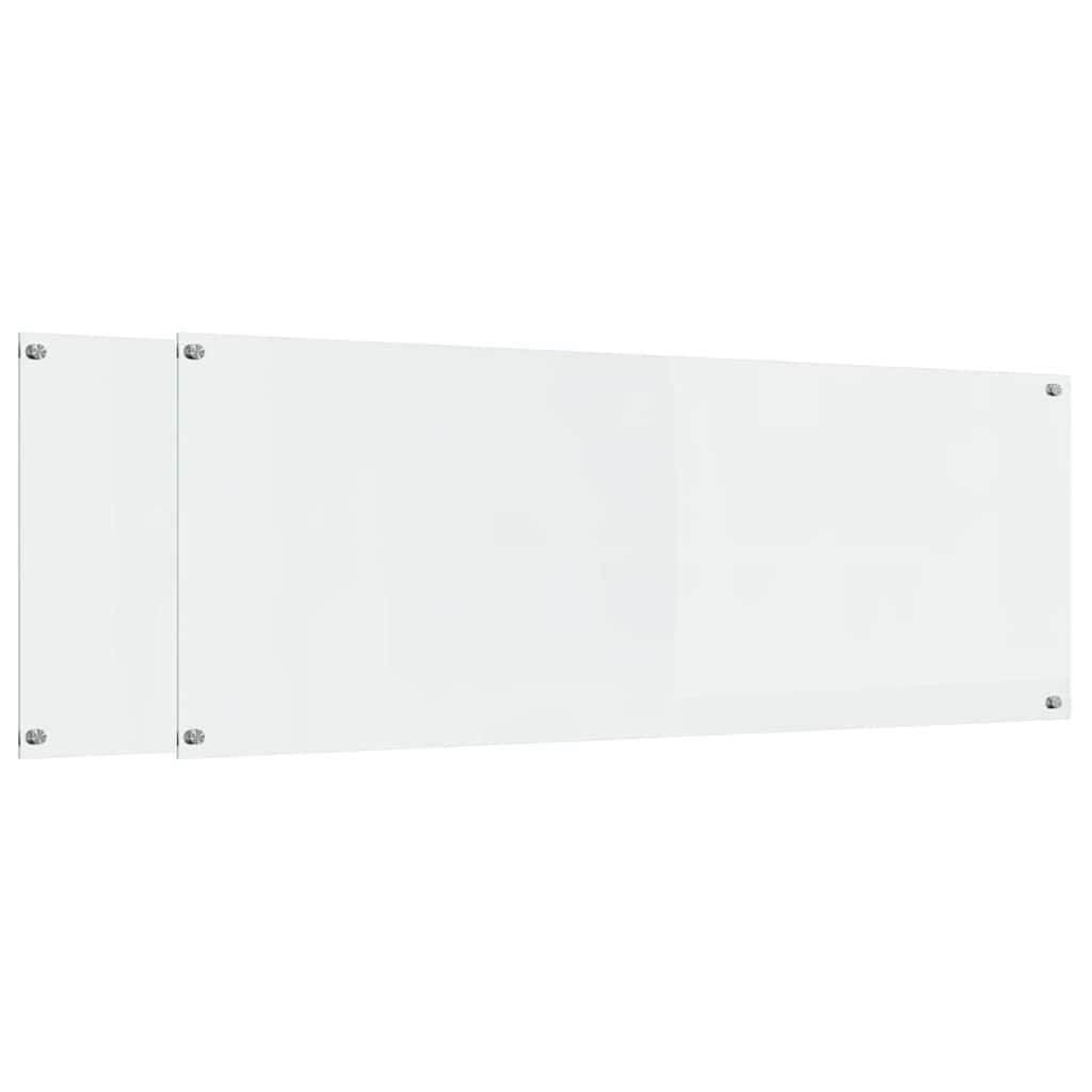 Πλάτη κουζίνας 2 pcs Διαφανές 110 x 40 cm σκληρυμένο γυαλί