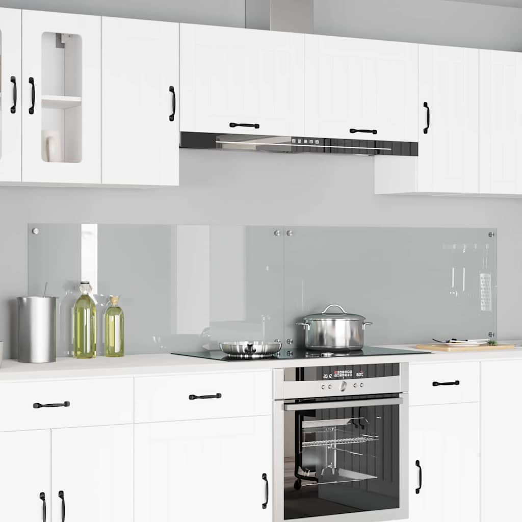 Πλάτη κουζίνας 2 pcs Διαφανές 110 x 50 cm σκληρυμένο γυαλί - Pakobazaar