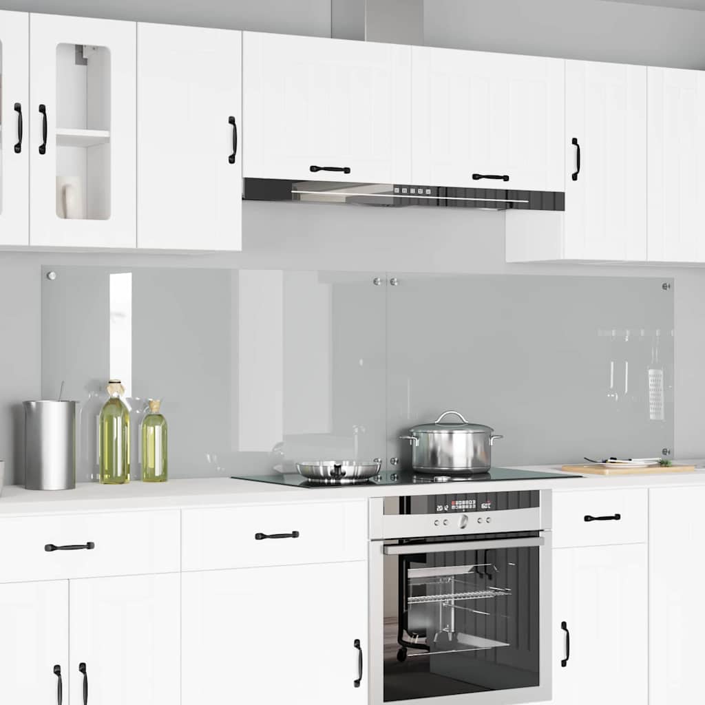 Πλάτη κουζίνας 2 pcs Διαφανές 110 x 60 cm σκληρυμένο γυαλί - Pakobazaar