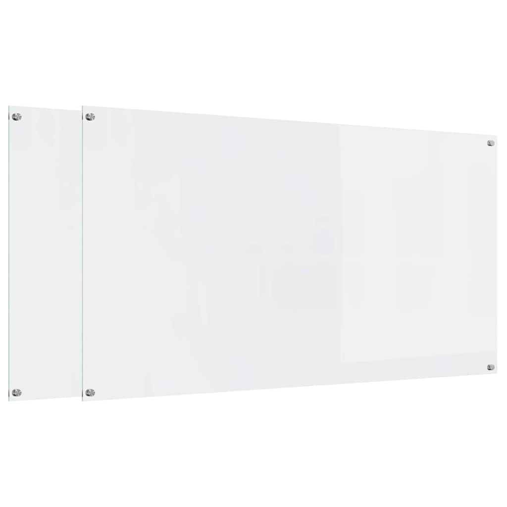 Πλάτη κουζίνας 2 pcs Διαφανές 110 x 60 cm σκληρυμένο γυαλί - Pakobazaar