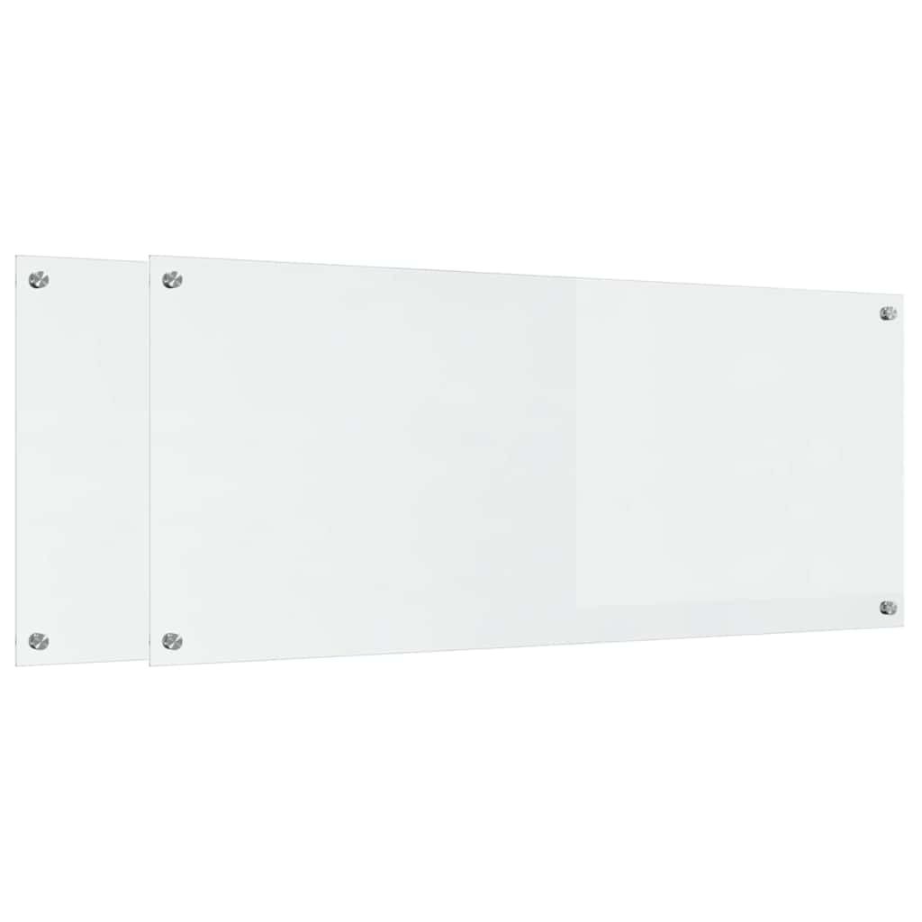 Πλάτη κουζίνας 2 pcs Διαφανές 120 x 50 cm σκληρυμένο γυαλί - Pakobazaar