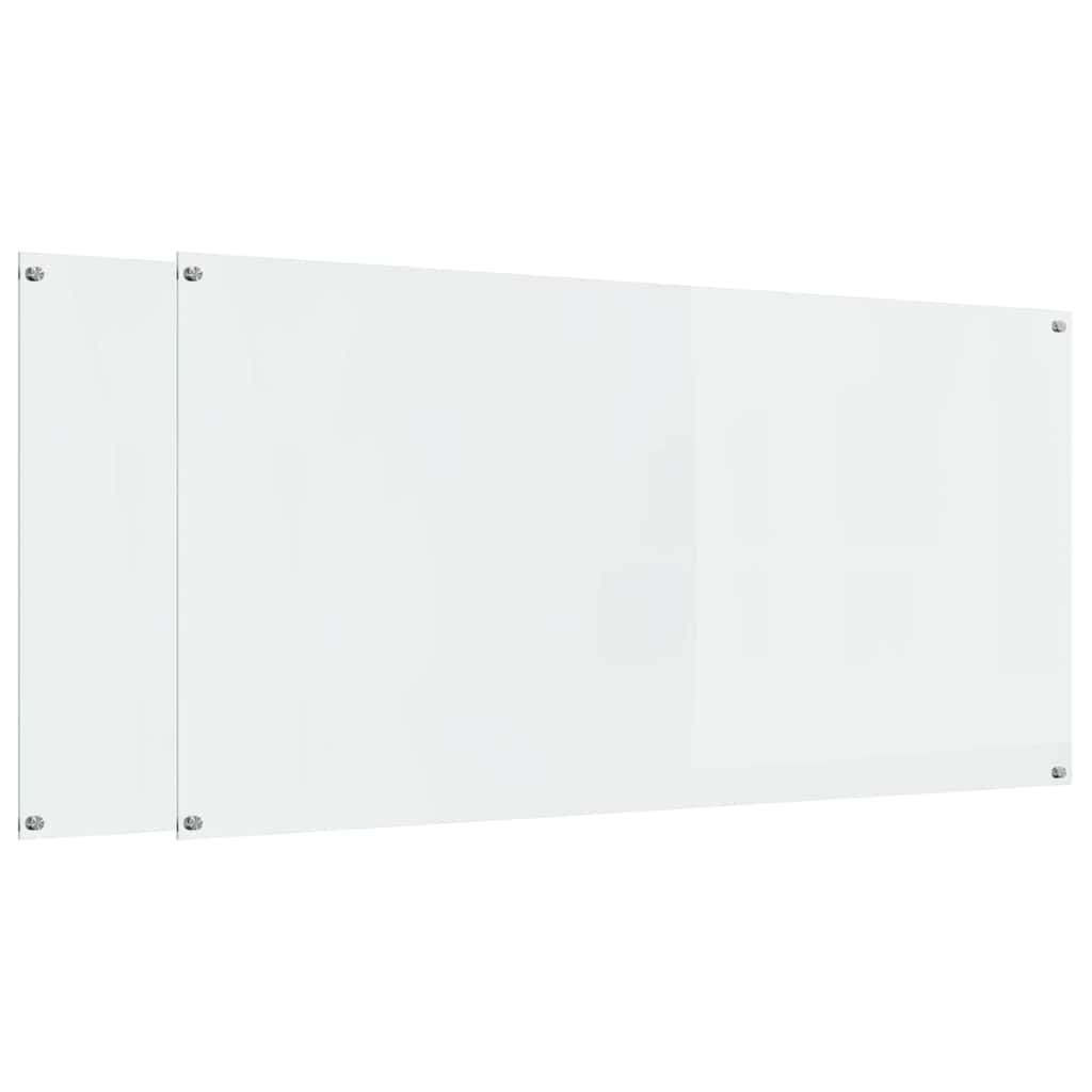 Πλάτη κουζίνας 2 pcs Διαφανές 120 x 60 cm σκληρυμένο γυαλί