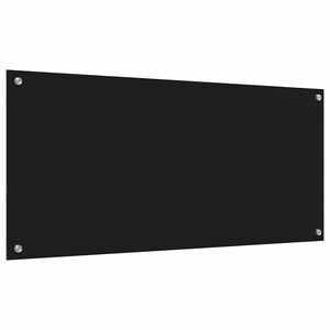 Πλάτη κουζίνας 2 pcs Μαύρο 110 x 50 cm σκληρυμένο γυαλί - Pakobazaar