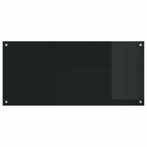 Πλάτη κουζίνας 2 pcs Μαύρο 110 x 50 cm σκληρυμένο γυαλί - Pakobazaar