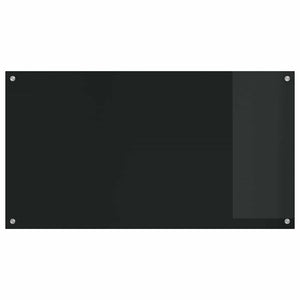 Πλάτη κουζίνας 2 pcs Μαύρο 110 x 60 cm σκληρυμένο γυαλί - Pakobazaar