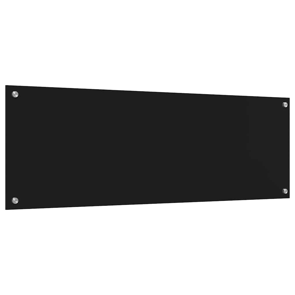 Πλάτη κουζίνας 2 pcs Μαύρο 120 x 40 cm σκληρυμένο γυαλί - Pakobazaar