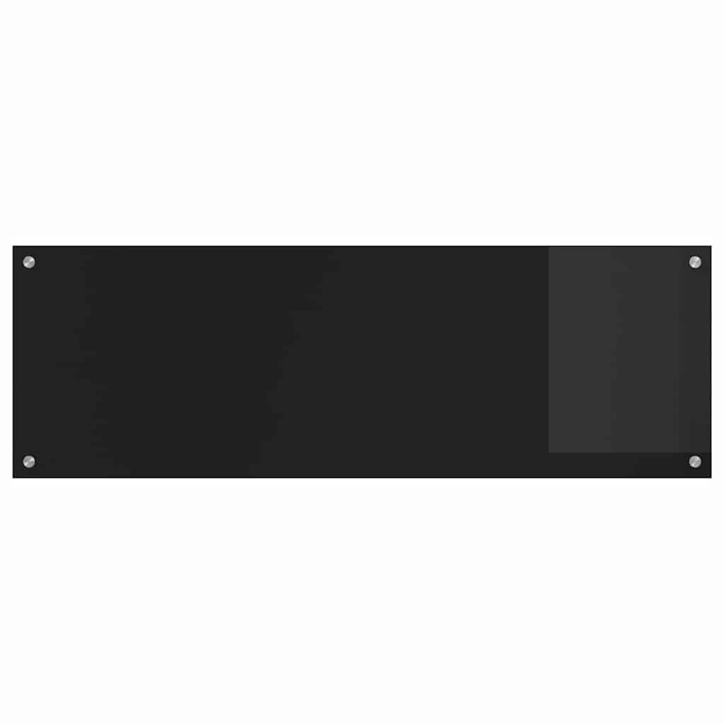Πλάτη κουζίνας 2 pcs Μαύρο 120 x 40 cm σκληρυμένο γυαλί - Pakobazaar