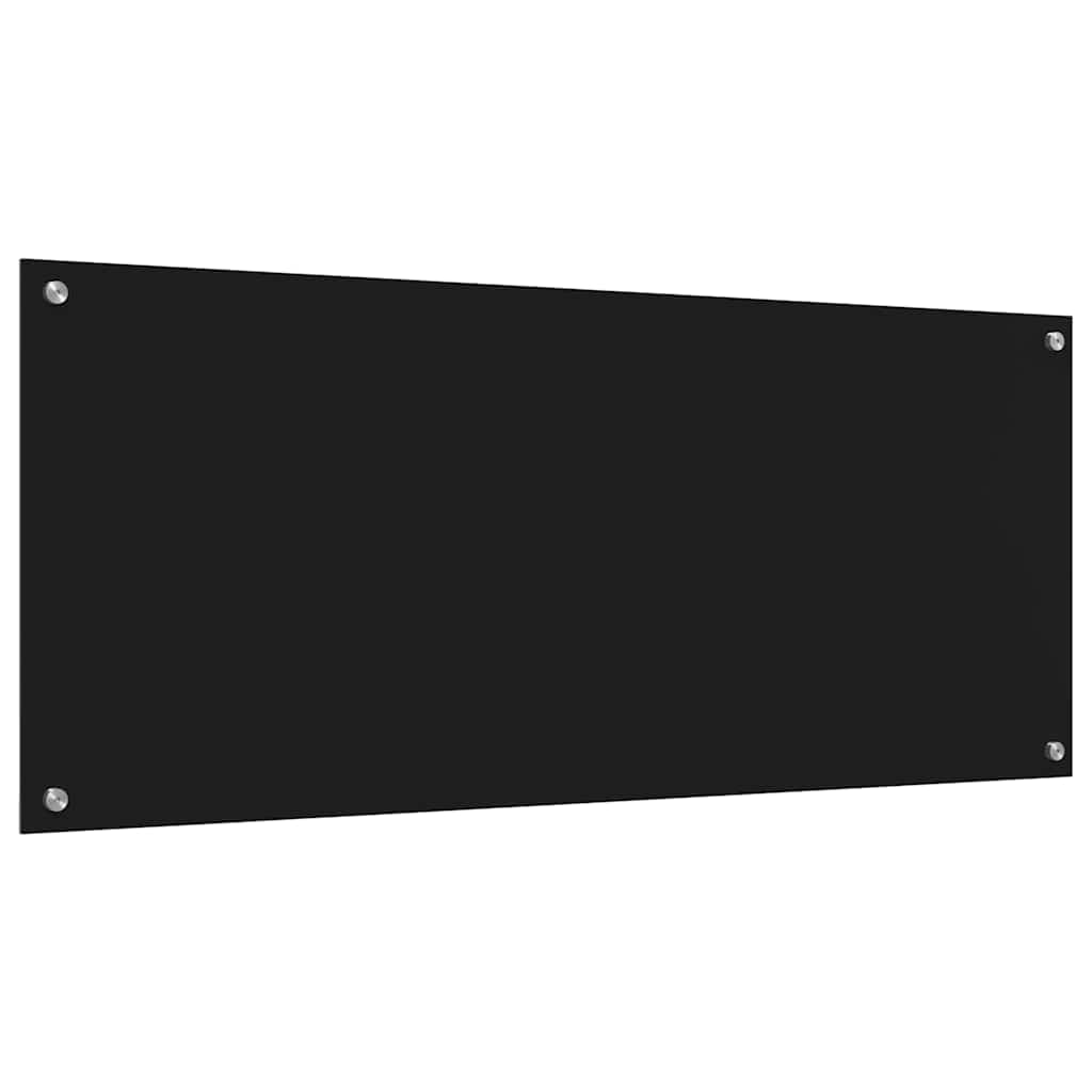 Πλάτη κουζίνας 2 pcs Μαύρο 120 x 50 cm σκληρυμένο γυαλί - Pakobazaar