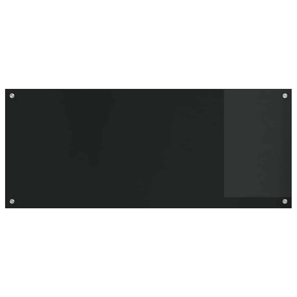 Πλάτη κουζίνας 2 pcs Μαύρο 120 x 50 cm σκληρυμένο γυαλί - Pakobazaar