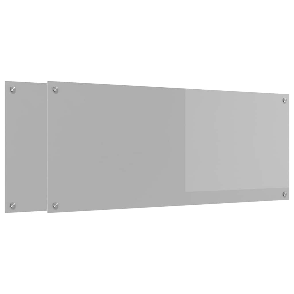 Πίσω Πάνελ Κουζίνας 2 pcs Ανοιχτό γκρι 120 x 50 cm