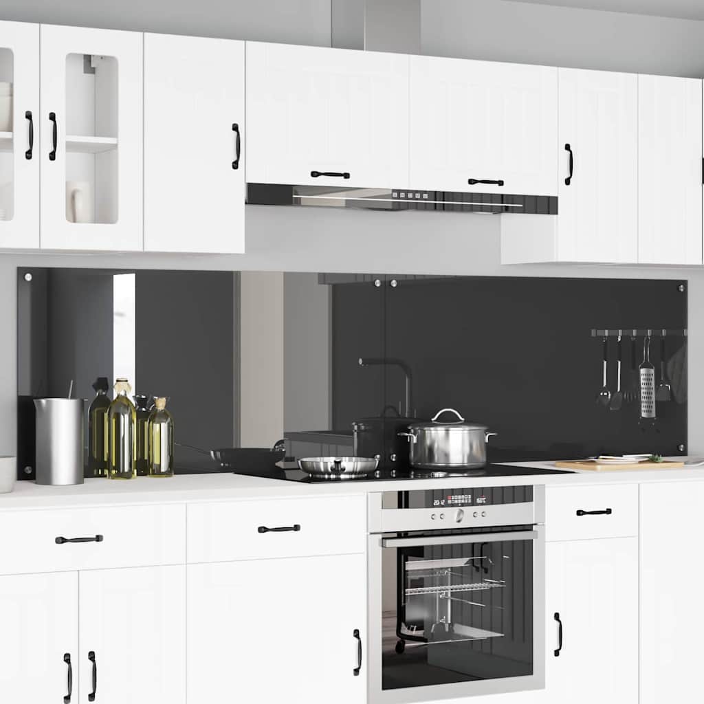Πλάτη κουζίνας 2 pcs Σκούρο Γκρι 120 x 60 cm σκληρυμένο γυαλί