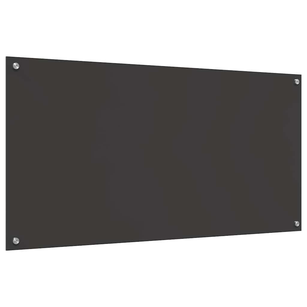 Πλάτη κουζίνας 2 pcs Σκούρο Γκρι 120 x 60 cm σκληρυμένο γυαλί