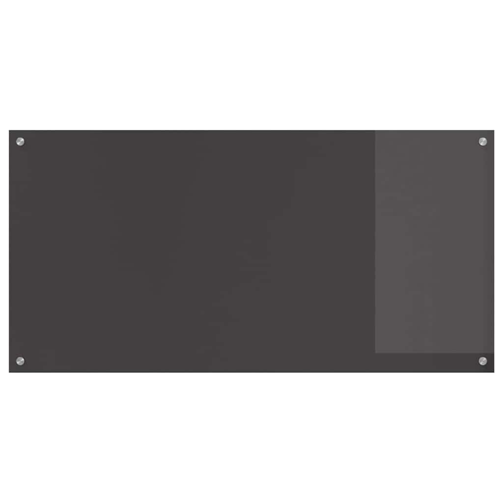 Πλάτη κουζίνας 2 pcs Σκούρο Γκρι 120 x 60 cm σκληρυμένο γυαλί