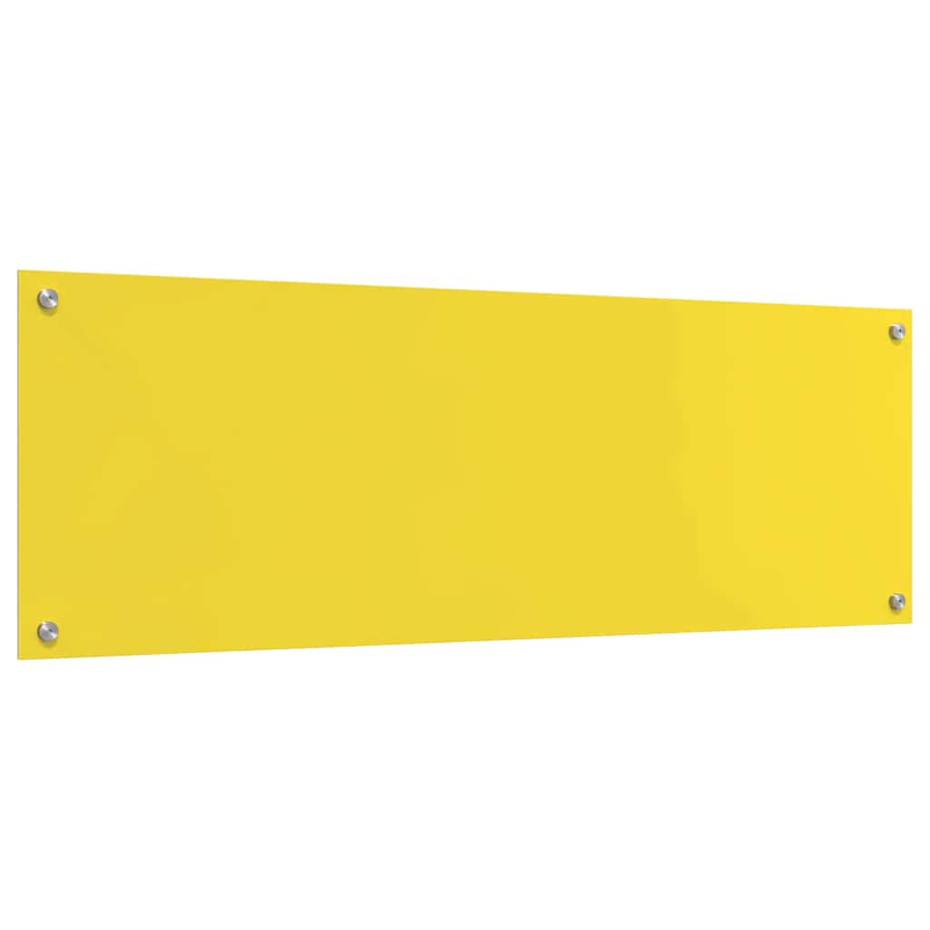 Πλάτη κουζίνας 2 pcs Κίτρινο 120 x 40 cm σκληρυμένο γυαλί - Pakobazaar