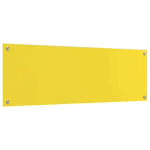 Πλάτη κουζίνας 2 τμχ. Κίτρινο 120 x 40 cm σκληρυμένο γυαλί