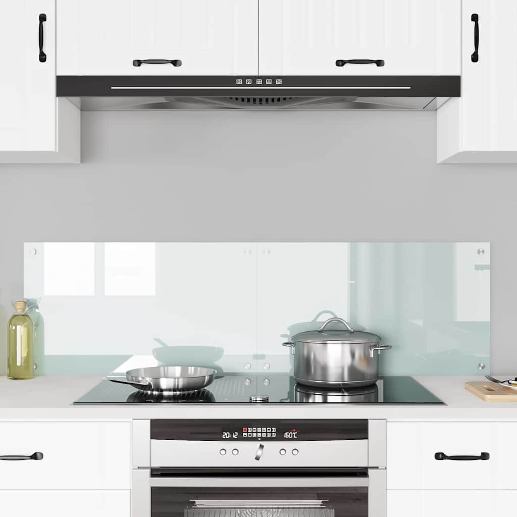 Πλάτη κουζίνας 2 pcs Λευκό 70 x 40 cm σκληρυμένο γυαλί