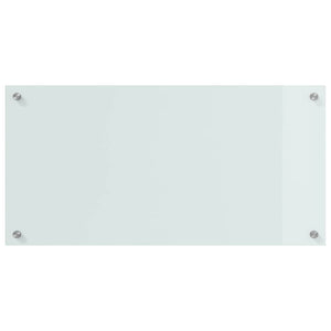 Πλάτη κουζίνας 2 pcs Λευκό 80 x 40 cm σκληρυμένο γυαλί - Pakobazaar