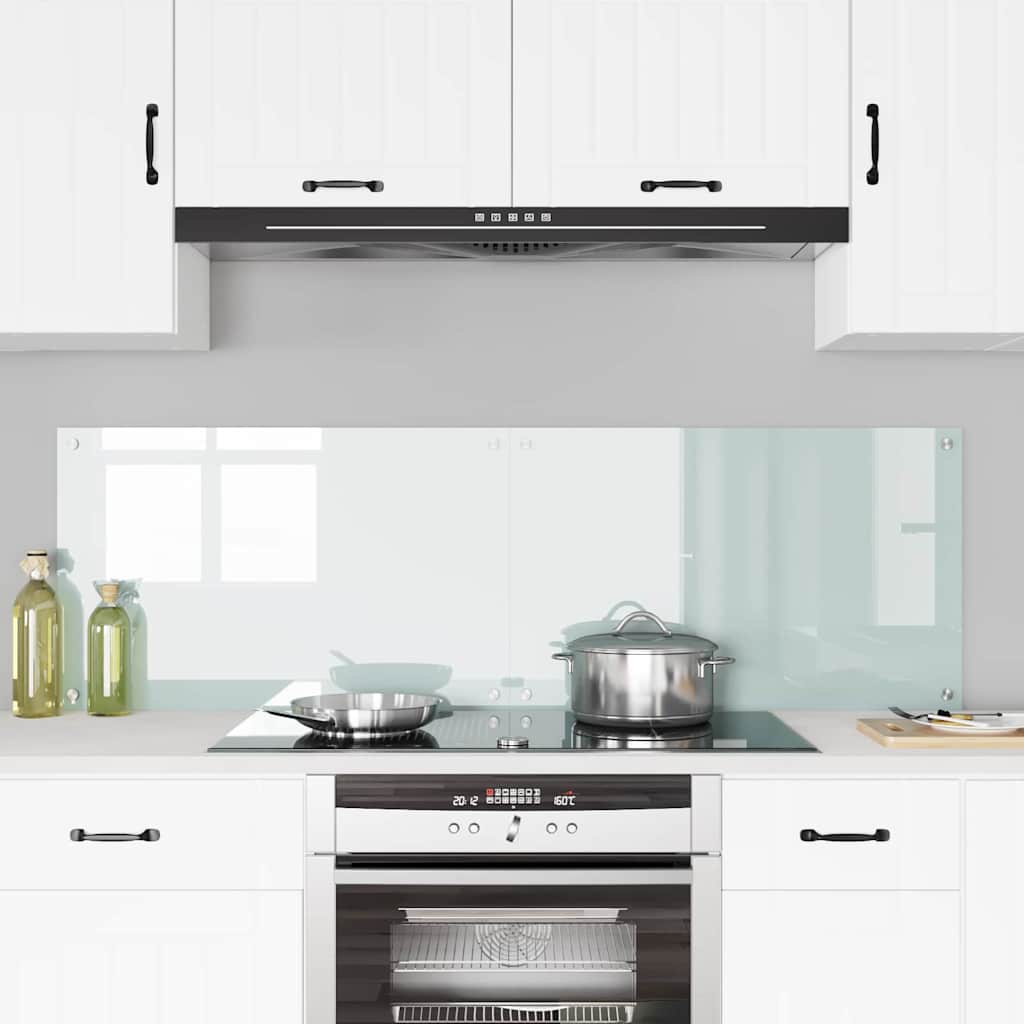 Πίσω Πάνελ Κουζίνας 2 pcs Λευκό 80 x 50 cm σκληρυμένο γυαλί