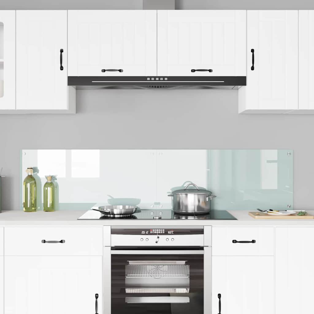Πλάτη κουζίνας 2 pcs Λευκό 90 x 40 cm σκληρυμένο γυαλί