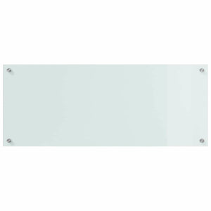 Πλάτη κουζίνας 2 pcs Λευκό 100 x 40 cm σκληρυμένο γυαλί - Pakobazaar