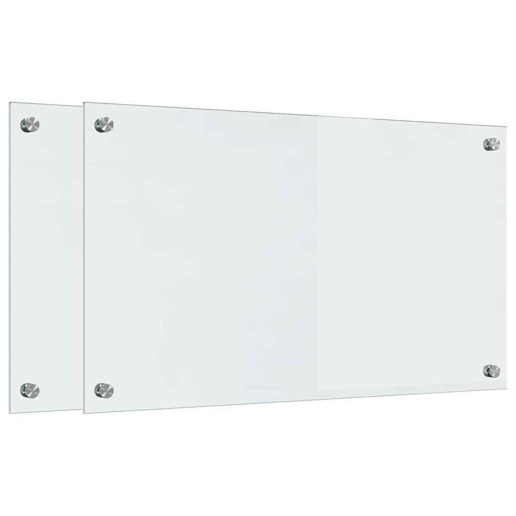 Πίσω Πάνελ Κουζίνας 2 pcs Διαφανές 70 x 40 cm σκληρυμένο γυαλί - Pakobazaar