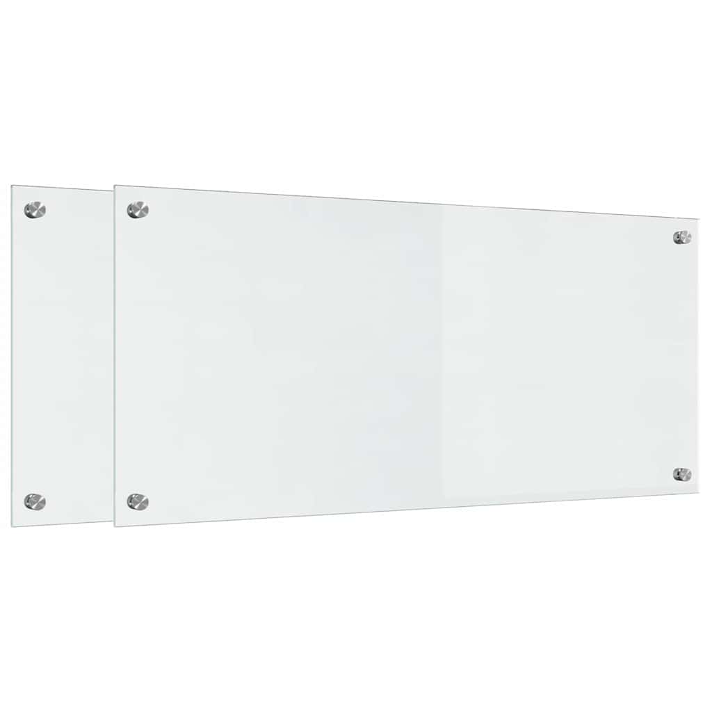 Πλάτη κουζίνας 2 pcs Διαφανές 90 x 40 cm σκληρυμένο γυαλί