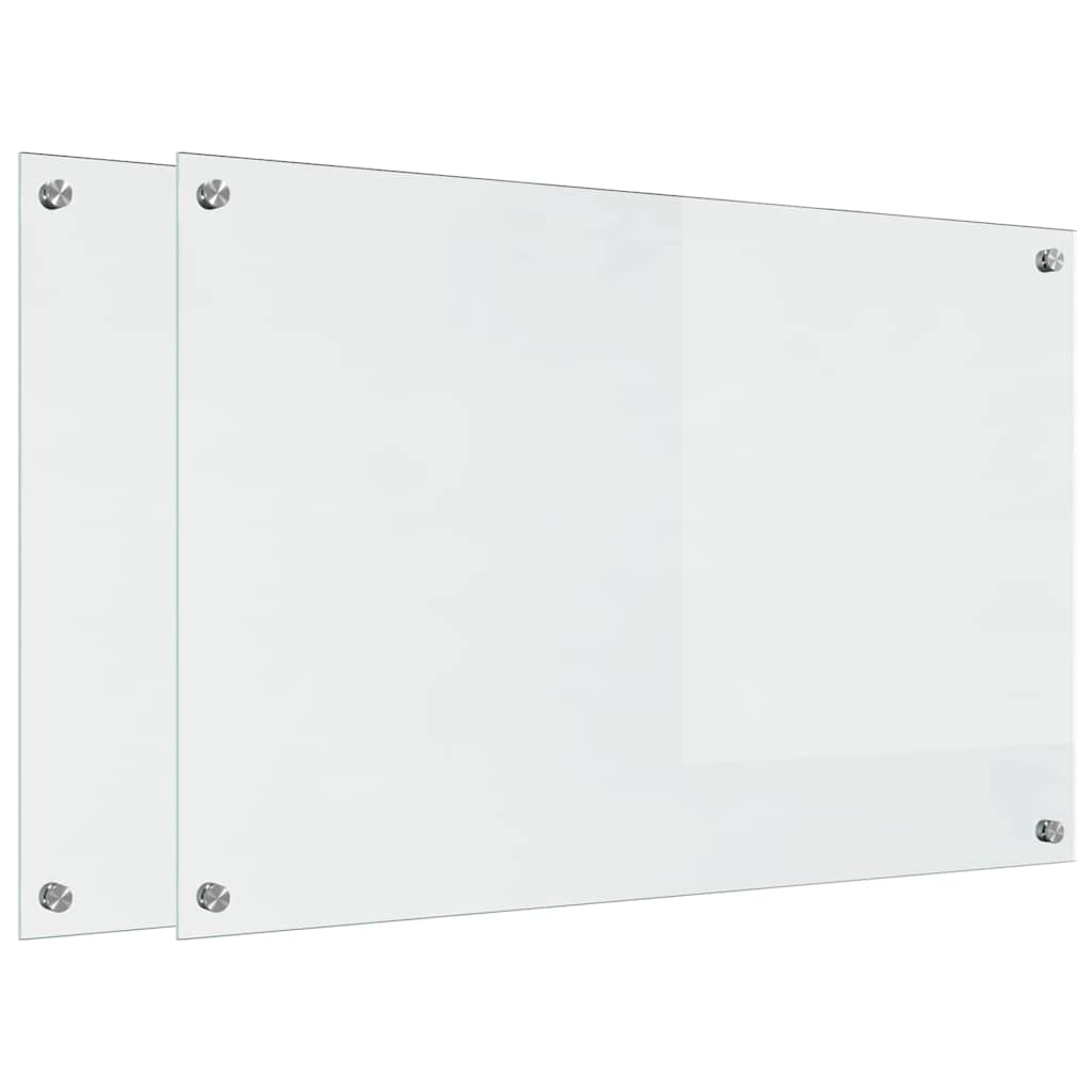Πλάτη κουζίνας 2 pcs Διαφανές 90 x 60 cm σκληρυμένο γυαλί