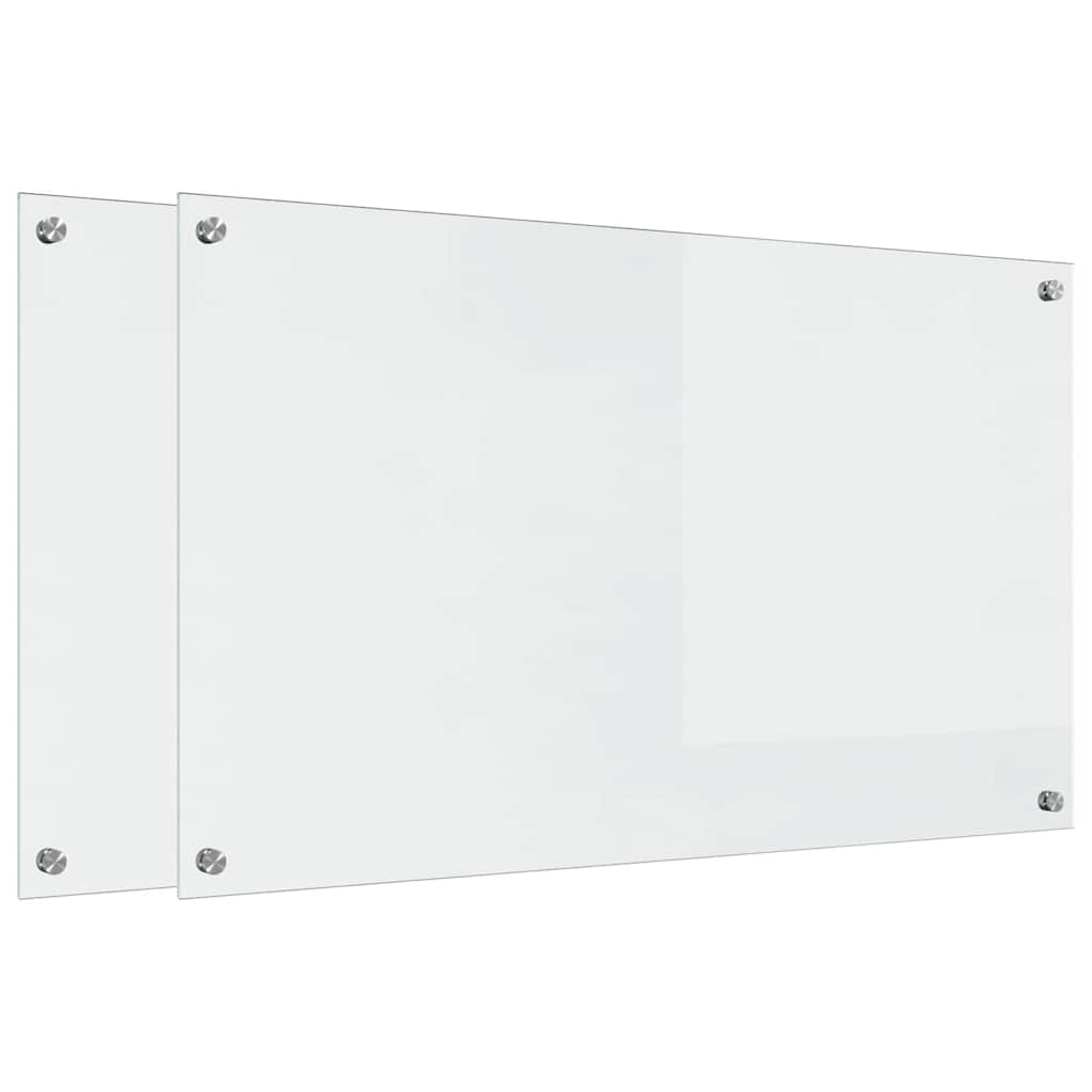 Πλάτη κουζίνας 2 pcs Διαφανές 100 x 60 cm σκληρυμένο γυαλί