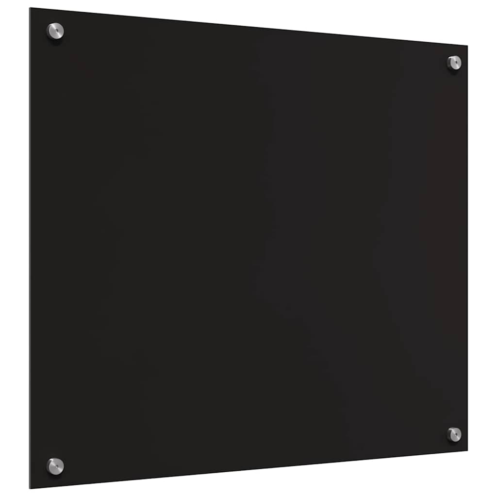 Πλάτη κουζίνας 2 τεμ. Μαύρο 70 x 60 cm σκληρυμένο γυαλί - Pakobazaar