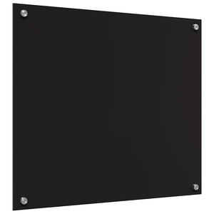 Πλάτη κουζίνας 2 τεμ. Μαύρο 70 x 60 cm σκληρυμένο γυαλί