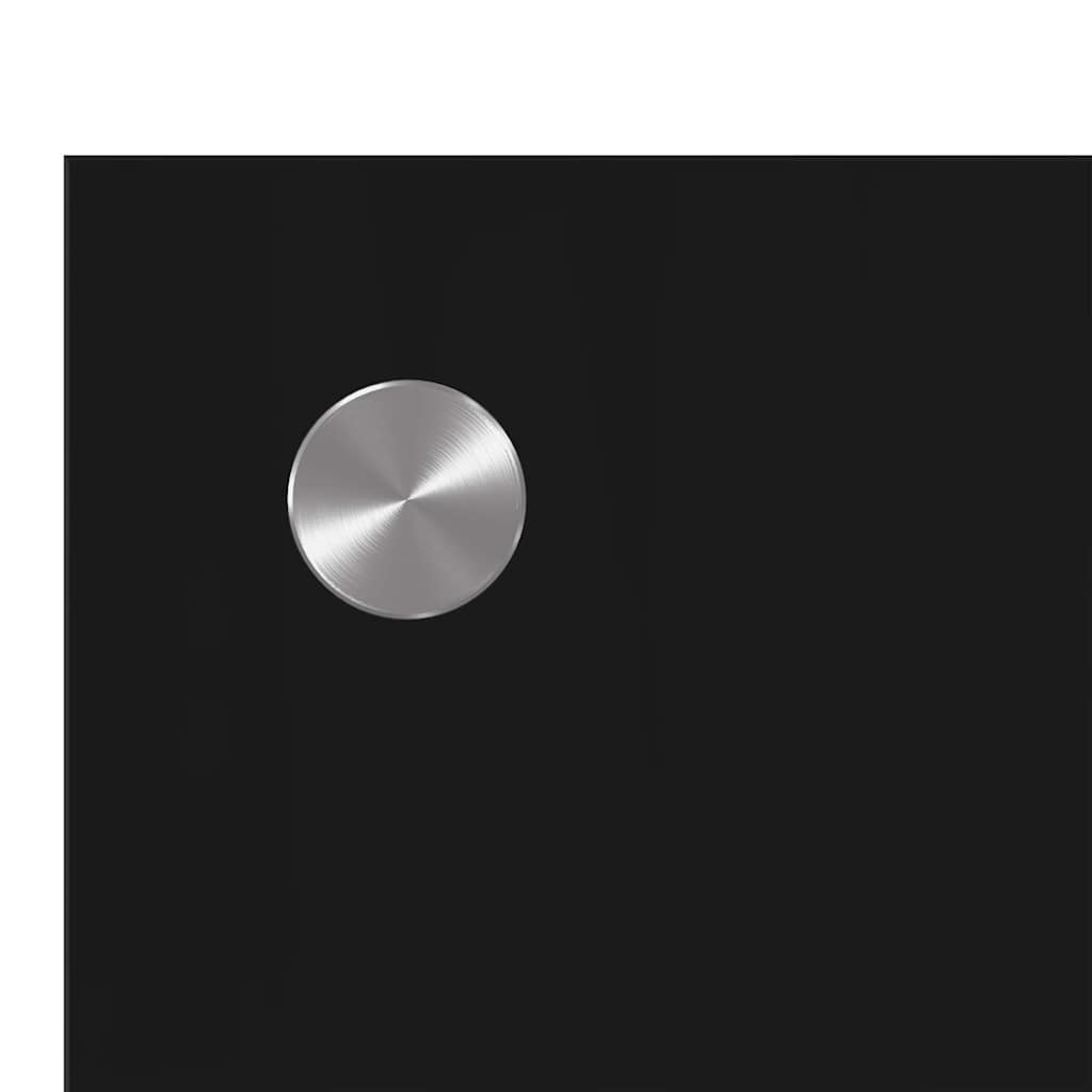 Πλάτη κουζίνας 2 pcs Μαύρο 80 x 60 cm σκληρυμένο γυαλί