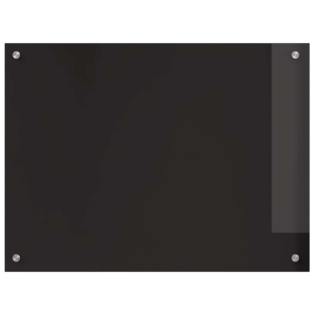 Πλάτη κουζίνας 2 pcs Μαύρο 80 x 60 cm σκληρυμένο γυαλί