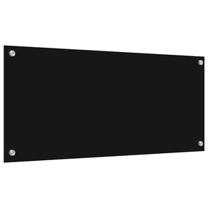 Πίσω Πάνελ Κουζίνας 2 pcs Μαύρο 90 x 40 cm σκληρυμένο γυαλί - Pakobazaar
