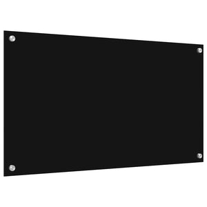Πίσω Πάνελ Κουζίνας 2 pcs Μαύρο 90 x 50 cm σκληρυμένο γυαλί - Pakobazaar