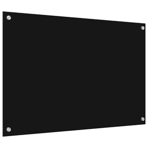 Πλάτη κουζίνας 2 pcs Μαύρο 90 x 60 cm σκληρυμένο γυαλί - Pakobazaar