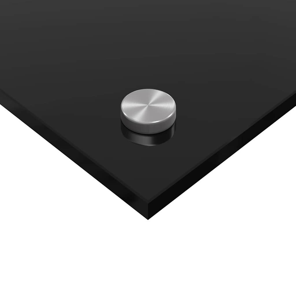 Πίσω Πάνελ Κουζίνας 2 pcs Μαύρο 100 x 40 cm σκληρυμένο γυαλί