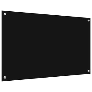 Πλάτη κουζίνας 2 τεμ. Μαύρο 100 x 60 cm σκληρυμένο γυαλί