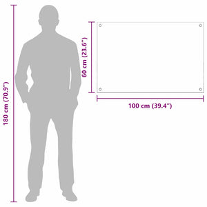 Πλάτη κουζίνας 2 τεμ. Μαύρο 100 x 60 cm σκληρυμένο γυαλί