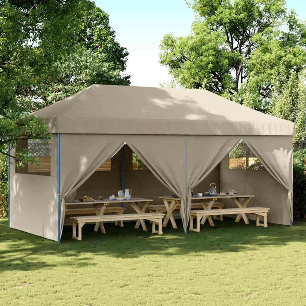 Σκηνή πάρτι pop-up Taupe 580 x 292 x 315 εκ. Ύφασμα Όξφορντ