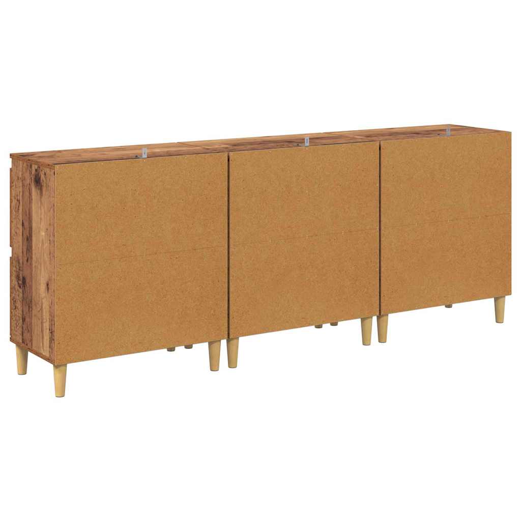 Παραδοσιακά Πλευρικά Έπιπλα 3 pcs Παλιό Ξύλο 60 x 35 x 70 cm