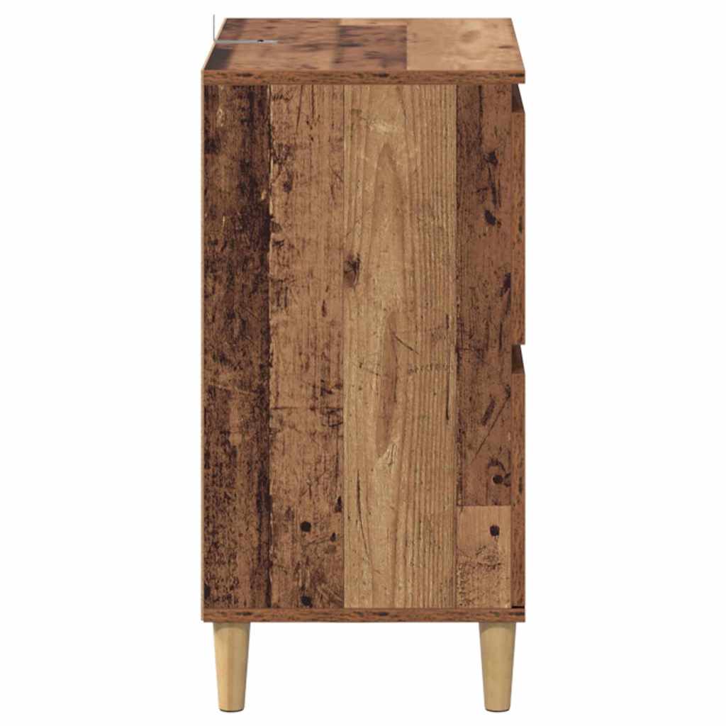 Παραδοσιακά Πλευρικά Έπιπλα 3 pcs Παλιό Ξύλο 60 x 35 x 70 cm