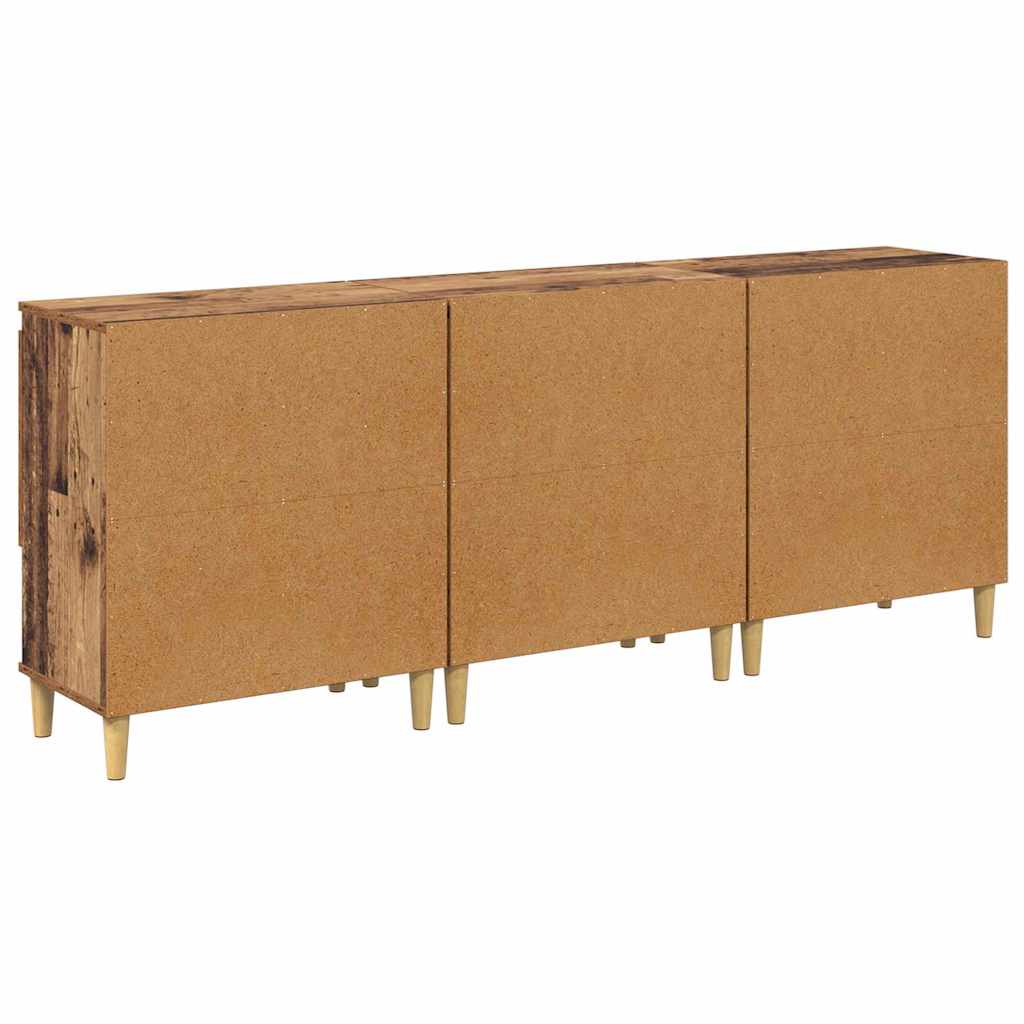 Παραδοσιακά Πλευρικά Έπιπλα 3 pcs Παλιό Ξύλο 60 x 35 x 70 cm