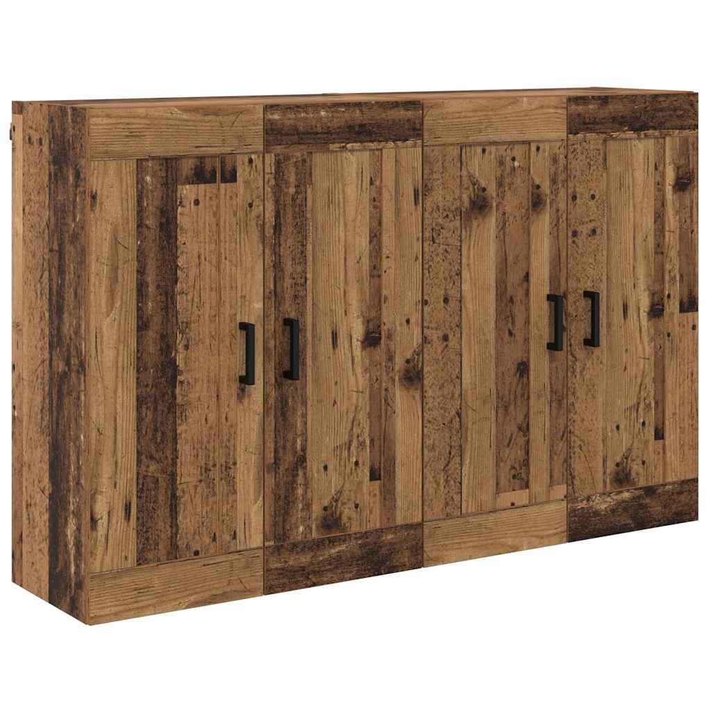 Ντουλάπα τοίχου Επιτοίχιο 2 pcs Παλιό ξύλο 69,5 x 34 x 90 εκ.