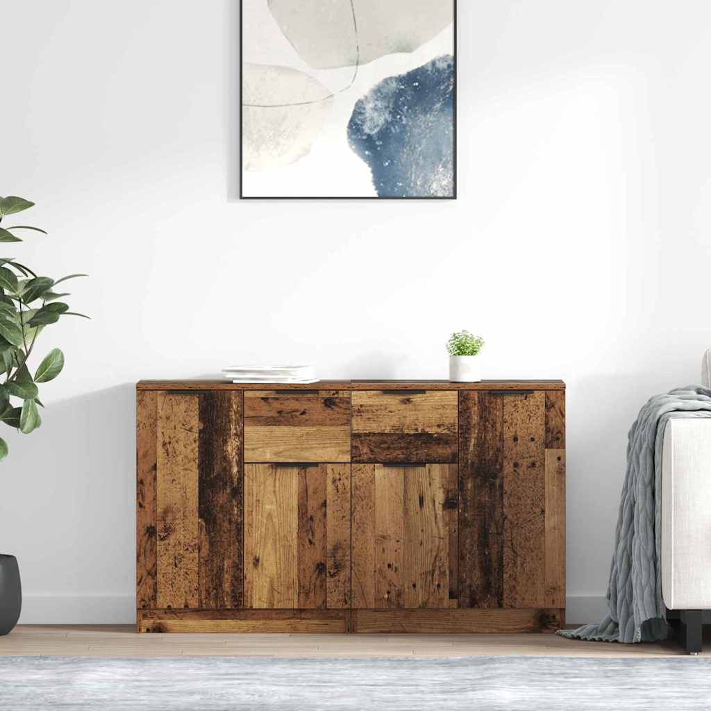 Παραδοσιακά Πλευρικά Έπιπλα 2 pcs Παλιό Ξύλο 60 x 30 x 70 εκ.