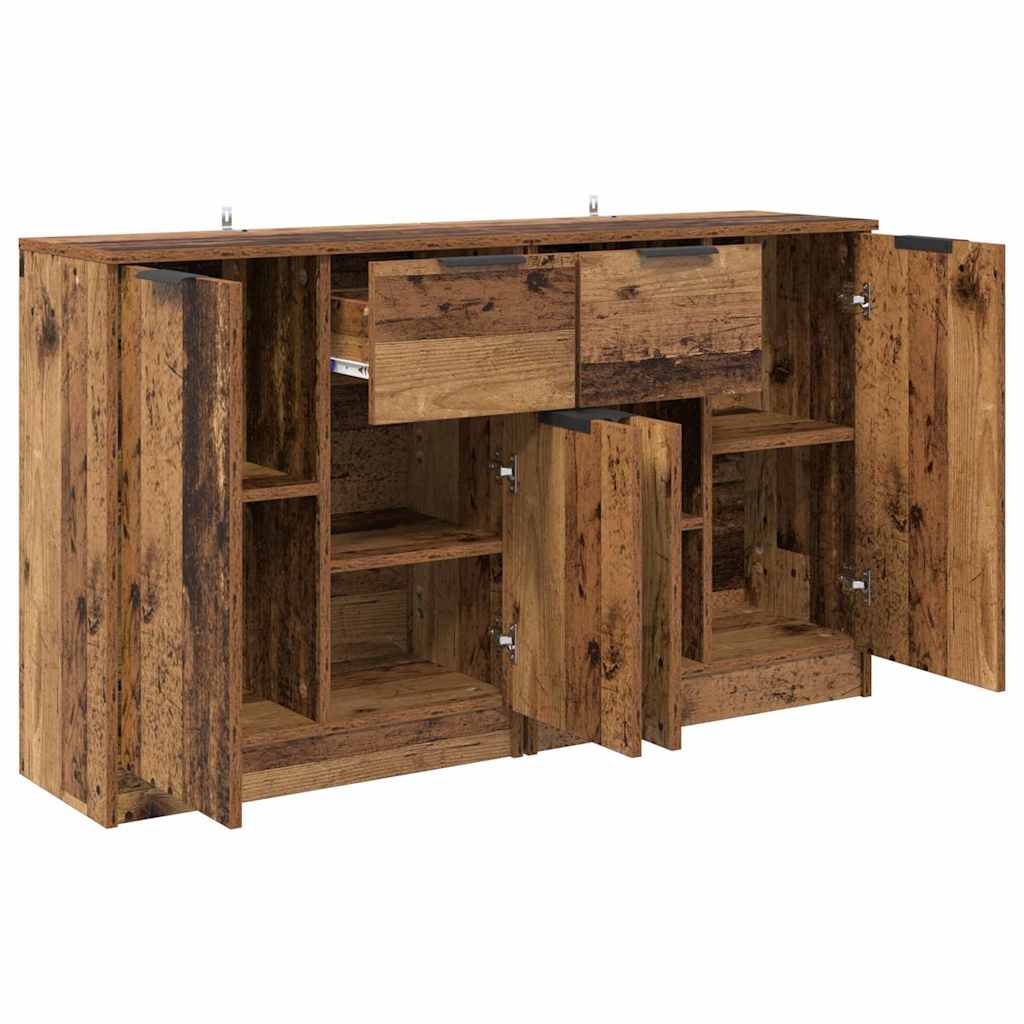 Παραδοσιακά Πλευρικά Έπιπλα 2 pcs Παλιό Ξύλο 60 x 30 x 70 εκ.