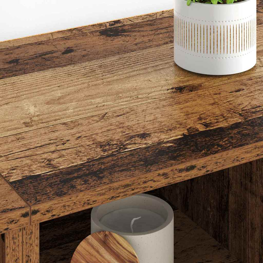 Παραδοσιακά Πλευρικά Έπιπλα 2 pcs Παλιό Ξύλο 60 x 35 x 70 cm
