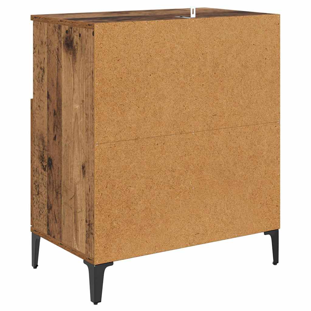 Παραδοσιακά Πλευρικά Έπιπλα 2 pcs Παλιό Ξύλο 60 x 35 x 70 cm